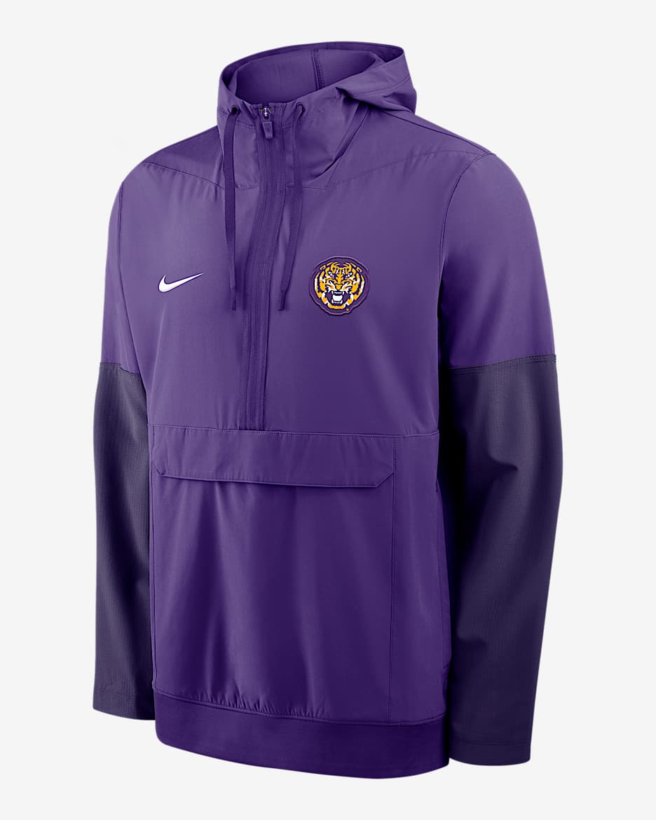 ナイキ NIKE ナイロンジャケット ルイジアナ州立大学 XL パープル LSU LSU Anorak Men's Nike College 1/2-Zip Hooded Jacket. Nike.com